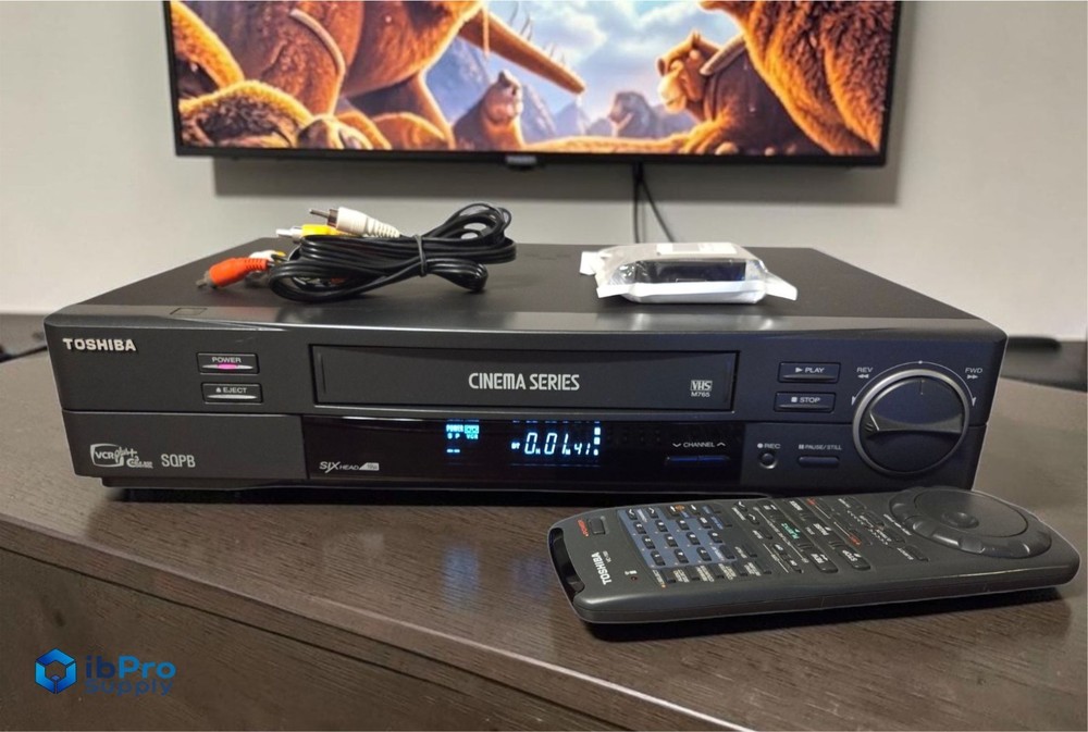 Toshiba M765 6 HEAD Cinema Series VCR VHS Player Remote HDMI Converter Serviced