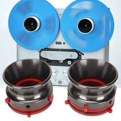 1 Pair NAB Hub Adapters Professional Polished Aluminum Reel To Reel Tape Opener