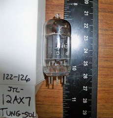 Strong TUNG-SOL Long Gray Plate Angled D Getter JTL-12AX7 / ECC83 Tube
