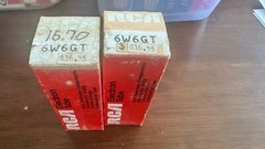 Matched Pair 6W6GT NOS RCA Black Plate Beam Power Tubes