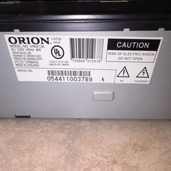 Orion VR0212A 4 Head VHS Video Cassette Player Auto Tracking Black