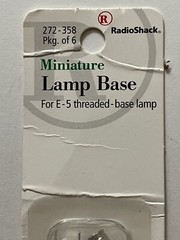 Radio Shack Miniature Lamp Base (6) E-5 272-0358 🔥NEW NOS💥