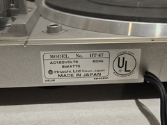 HITACHI Direct Drive Turntable HT-67 Record Player W/Cover – TESTED & WORKING