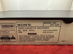 Sony EV-C25 NTSC Video8 Cassette Recorder/HiFi Stereo /Made in Japan/No remote