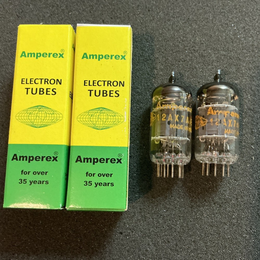 Rare NOS Amperex 12AX7A ECC83 Tubes MATCHED Bugle Boy 12ax7 7025 B339 PERFECT!