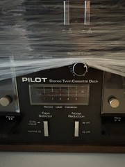 Pilot Stereo System Amplifier AM/FM Receiver Dual Cassette Deck VINTAGE WORKING