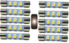 10 Warm White 29mm 8V Fuse Lamp LED Light Bulb Marantz Sansui Pioneer Kenwood