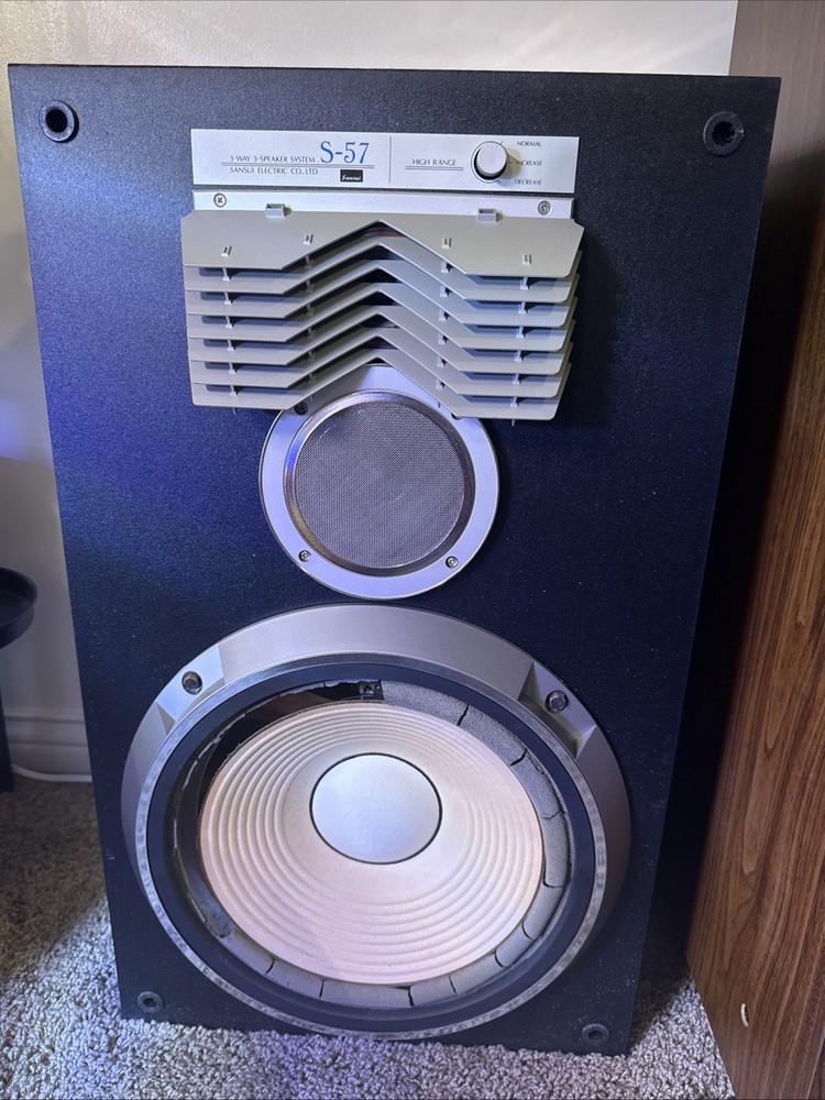 Vintage Sansui S-57 3-Way 3 Speaker System Set￼