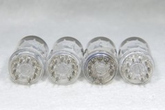 Matched Quad Telefunken ECC82/12AU7 Long Ribbed Plate Diamond Bottom 1956 Strong