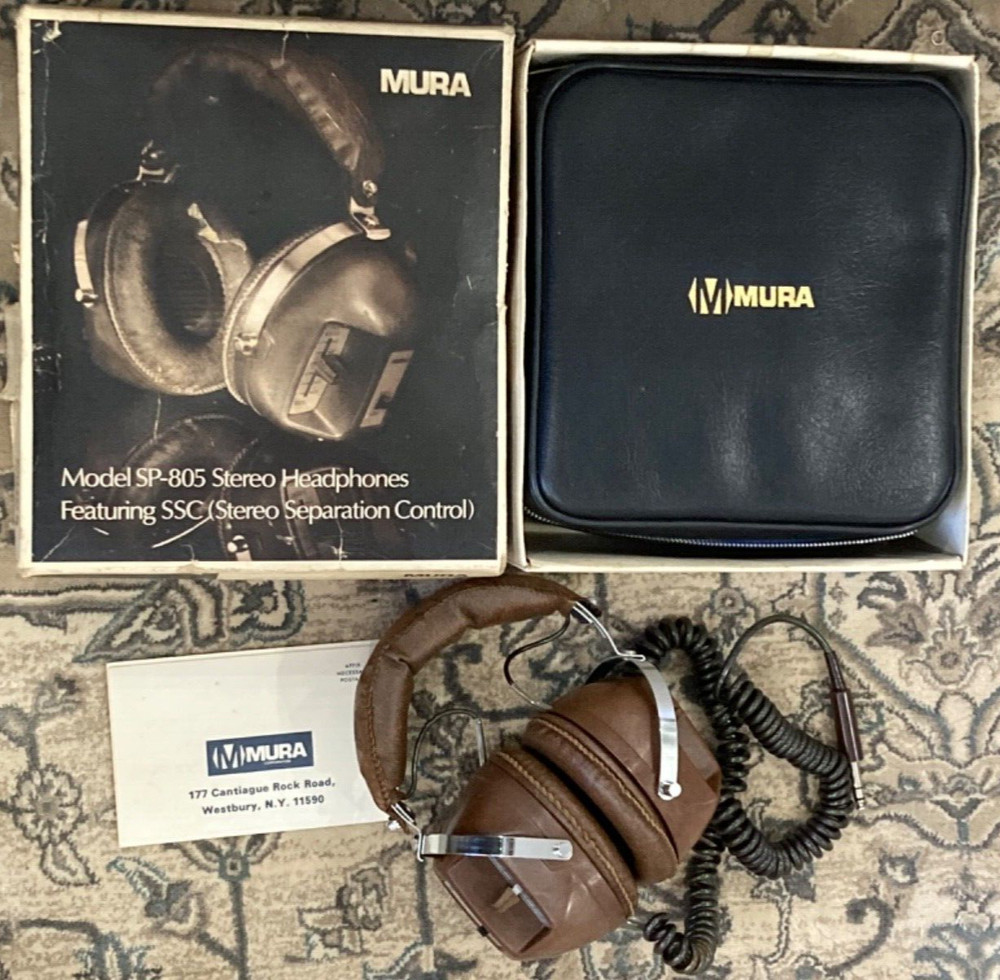 VTG MURA SP-805 STEREO HEADSET BOX CASE VINTAGE SSC SEPARATION CONTROL MONO RARE