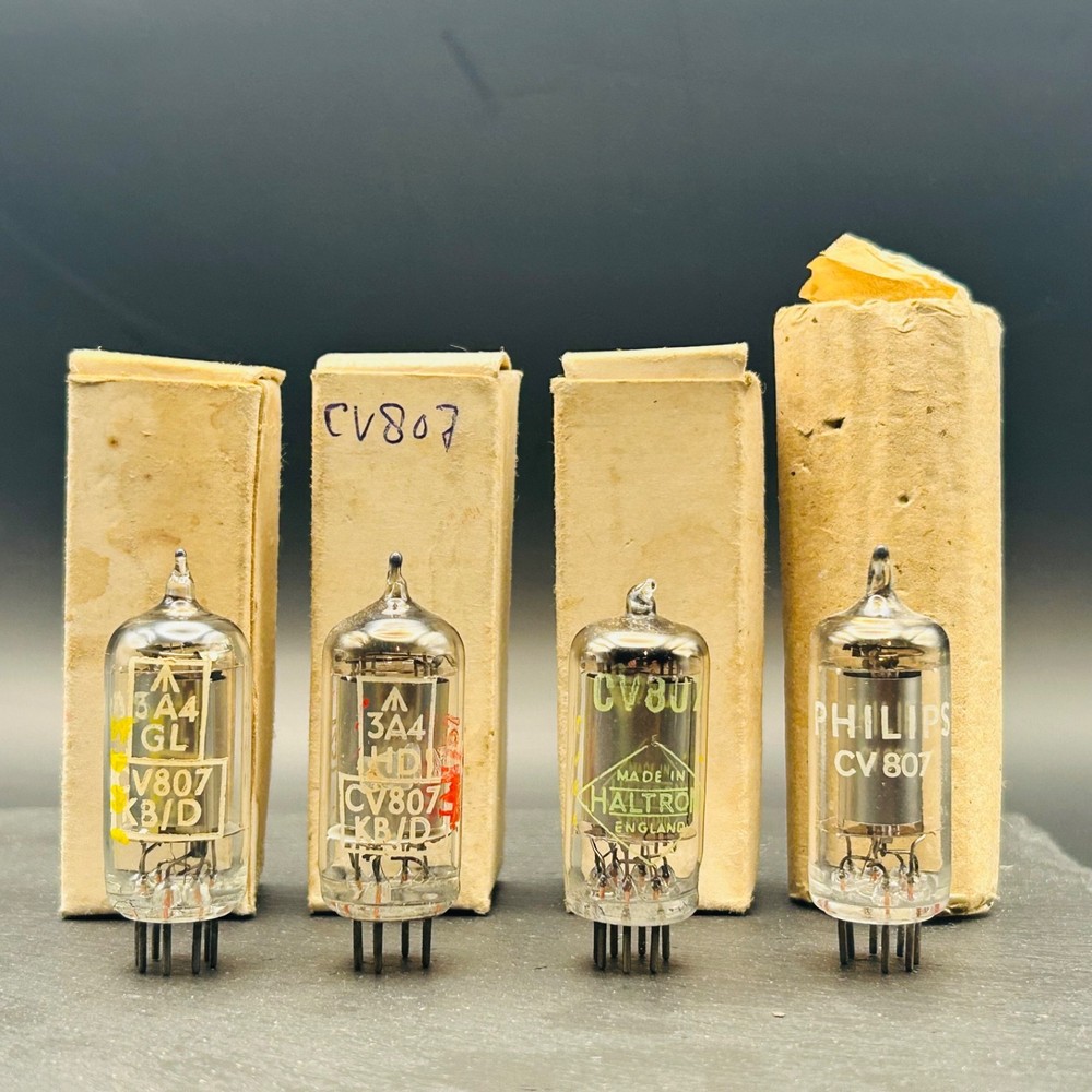 4x CV807 / 3A4 / DL93 Tubes Philips Haltron KB/D Tested Strong