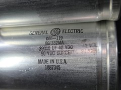 McIntosh MC2105 Pair of Main Filter Capacitors 39000 uf 40v 3″ GE Vintage OG
