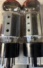 Matched Pair 6CA7 EL34 Vintage Sovtek Reflektor H3B3 Fat Bottle Power Tubes
