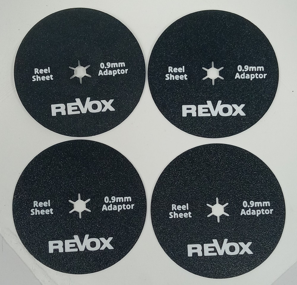 Four REVOX – REEL TO REEL Adjusting Sheet Spacers Adaptors 0.9mm – New