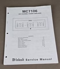 McIntosh Power Amplifier MC7106 Service Manual D-4100