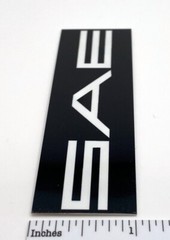 SAE Custom Made Aluminum Amplifier Badge