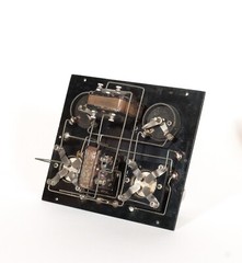1922 Telmaco BR Radio & Matching BA Amplifier w/Good Tipped Amber Glass Tubes