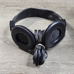 Vintage Numark HV-100 Dynamic Stereo Headphones 32 Ohms DJ Wired Black Silver