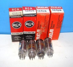 12AU6 NOS 1960s RCA radio audio amplifier vacuum tubes 4 valves tested HF94