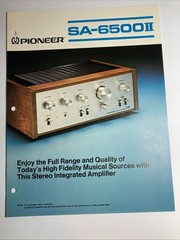 Pioneer SA-6500ll Stereo Integrated Amplifier Brochure 1977