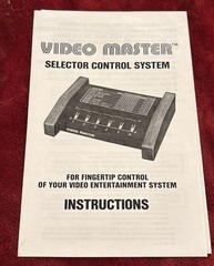 Video Master, Lance Industries Selector Control System, 1982 w Box, Manual