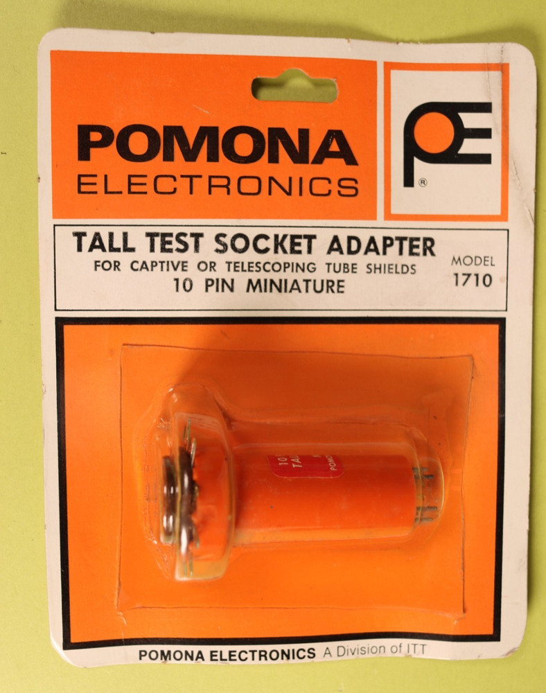 Pomona Electronics Tall Test Socket Adapter 10 Pin Miniature 1710 NOS Sealed