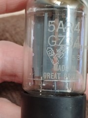 1965 Amperex Bugle Boy Short Bottle GZ34 5AR4 Tube TV7 Tested @ NOS