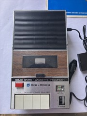 Bell & Howell Solid State Cassette Recorder & Case | Vintage | Rare | READ
