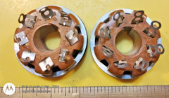 Cinch® 8 Pin Brown Micanol Octal Bakelite Socket w/ Wavy Retaining Ring