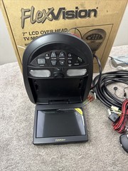 FlexVision LCM0701TV 7” Flip Down Overhead LCD TV Monitor Audiovox Car Van RV
