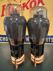 Match Pair Bell & Howell Sylvania 6L6G Dark ST Glass Tubes TV7&Maxi Test ANOS I