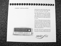 ONE BRAND NEW COPY OF MCINTOSH MAC1700 STEREO RECEIVER OWNER’S MANUAL