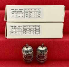 Two GE 6386 Tubes /Amplitrex Tested +100%/D Get /x3 Mica /Black Plates 1958 Date