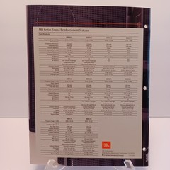 JBL MR Series Loudspeakers Brochure Fold Out Sales Vintage 1993