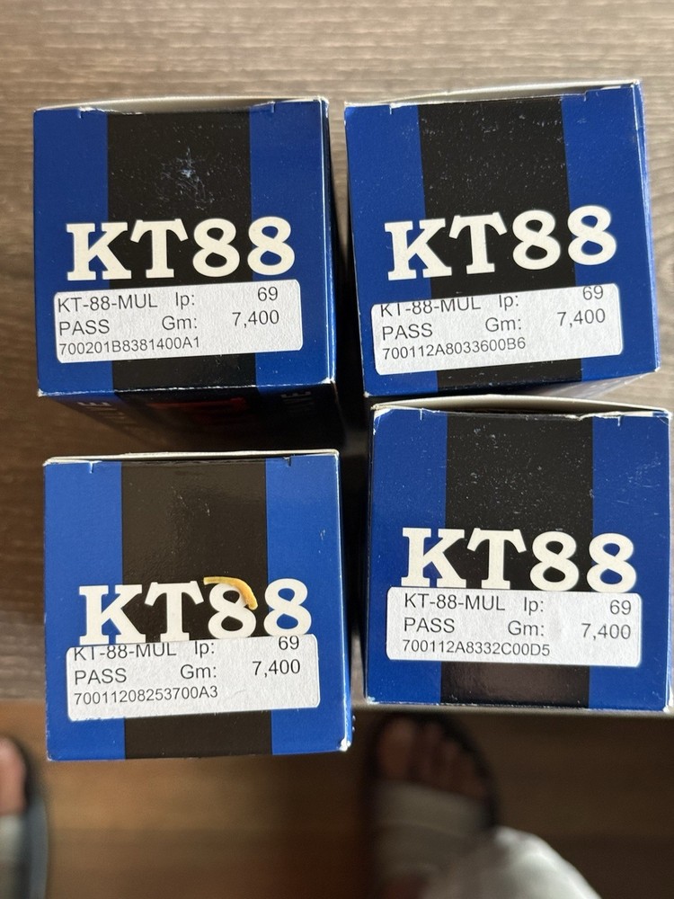 Mullard KT88 Power Vacuum Tubes 4-Pack, Model KT88, MPN KT-88-MUL
