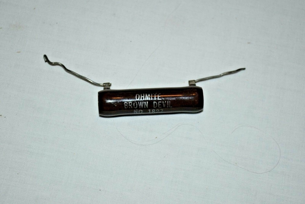 Vintage OHMITE BROWN DEVIL #1827 2k 2000 OHMS B-85 Wirewound RESISTOR USA