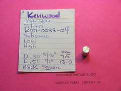 📈KENWOOD K27-0033-04 PUSH CAP KNOB FILTERS KA-7300