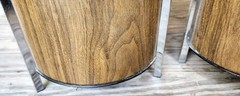 TESTED! Zenith Circle of Sound Speakers with Wood Grain / Round / Retro Omni-VTG