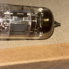 Pair 12AT7 Rare Red Print Shuguang China Preamp Vacuum Tubes Corner Foil Getter