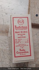 1920s Era RCA Radiotron UV201A Detector Amplifier Tube in the Box NOS G2U