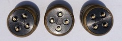 5935-00-376-9334 4-Pin Electrical Receptacle Connector (Lot of 6pcs)