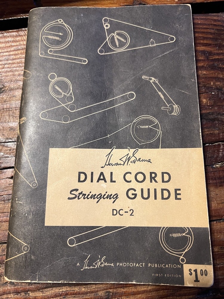 Vintage 1950 Sam’s Dial Cord Stringing Guide Booklet DC-2