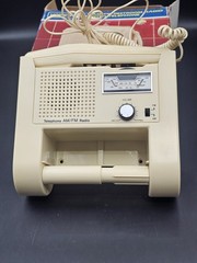 Vintage Hopesonic AM/FM Restroom Radio W/ Telephone & Toilet Paper Holder