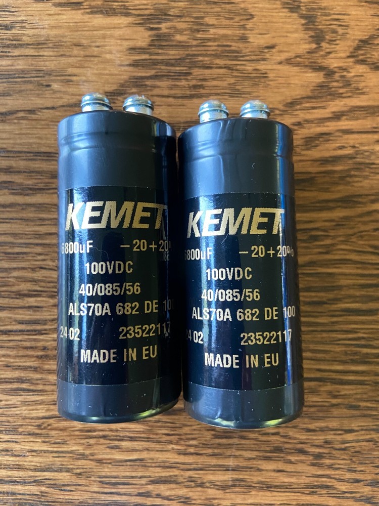 2 New 6800 uf 100v Kemet Main Filter Capacitors Marantz Model 14 15 16 16B 30 32