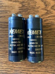 2 New 6800 uf 100v Kemet Main Filter Capacitors Marantz Model 14 15 16 16B 30 32