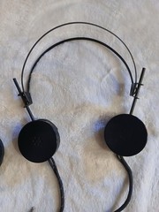 Cannon-Ball Empire USA Made Antique Metal Headphones Fabric Cord 1/4″ Plug Works