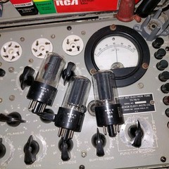 1x TV7B/U RTEST Factory NOS++ BAL. 1959 RCA 5Y3GT BLACKPLATES Lrg ‘D’ Gtr Tube