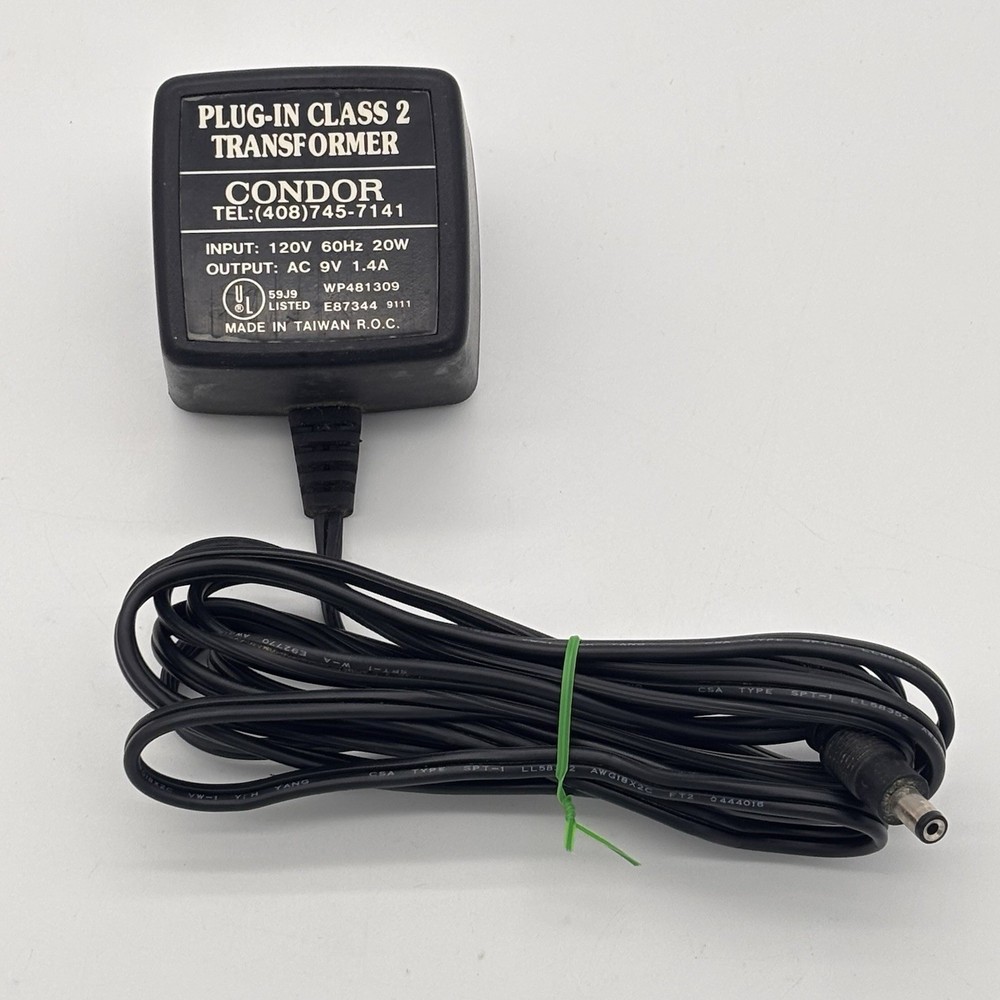 Vintage Condor Plug-In Class 2 Transformer WP481309 120V 60Hz 20W Indoor Use
