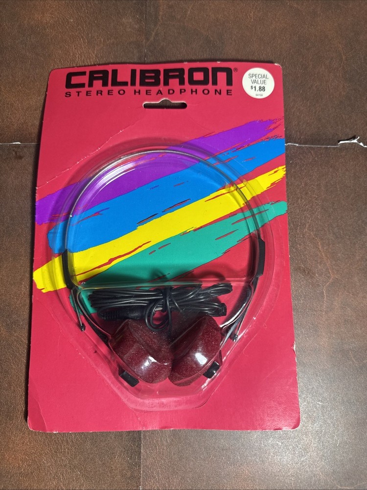 NEW In Package – Vintage 80s 1990’s CALIBRON 94759 Stereo Headphones