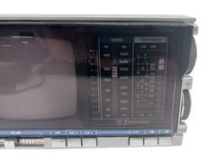 Vintage Emerson VR36 5 in Black & White TV television with AM/FM Radio – WORKS